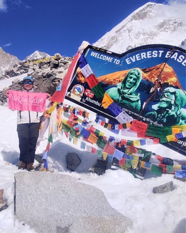 WOW Club trekkers at Everest Base Camp